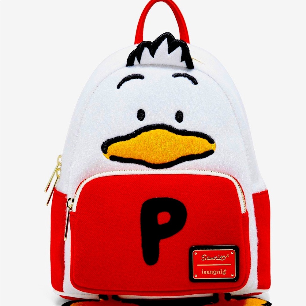 LOUNGEFLY SANRIO PEKKLE RED SHIRT FIGURAL MINI BACKPACK